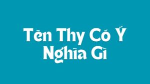 Tên Thy Có Ý Nghĩa Gì Trong Văn Hóa Hán Việt?